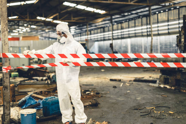 Professional Biohazard technician working in Nichols, WI